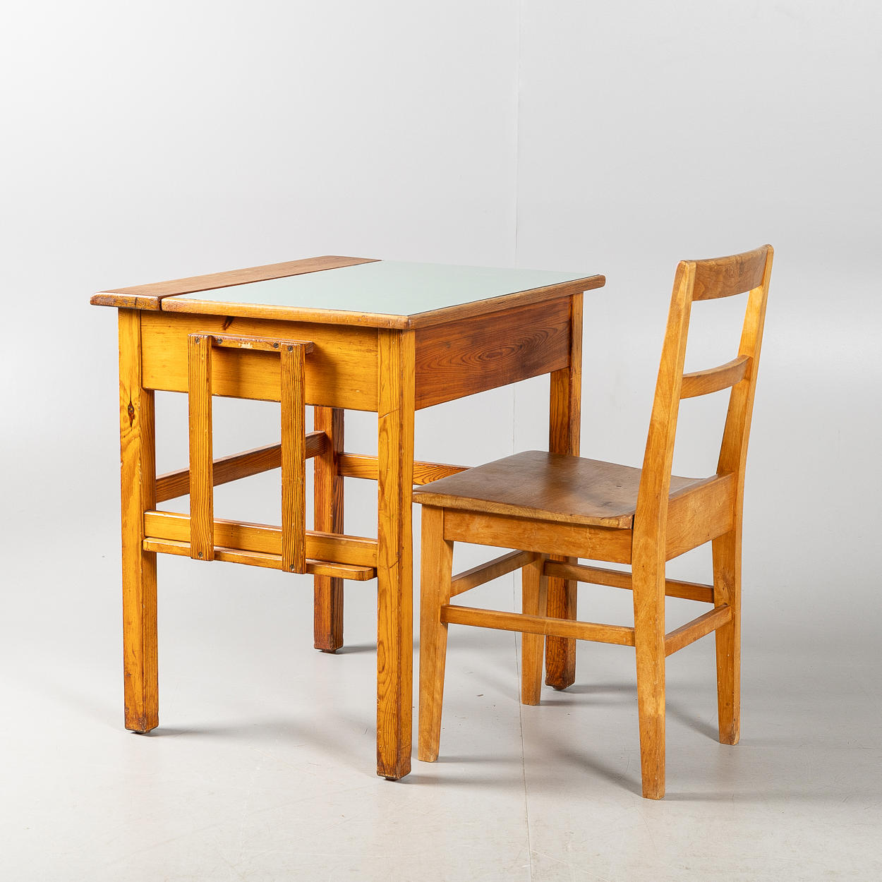 SCHOOL BENCH WITH CHAIR, Tranås 1949.