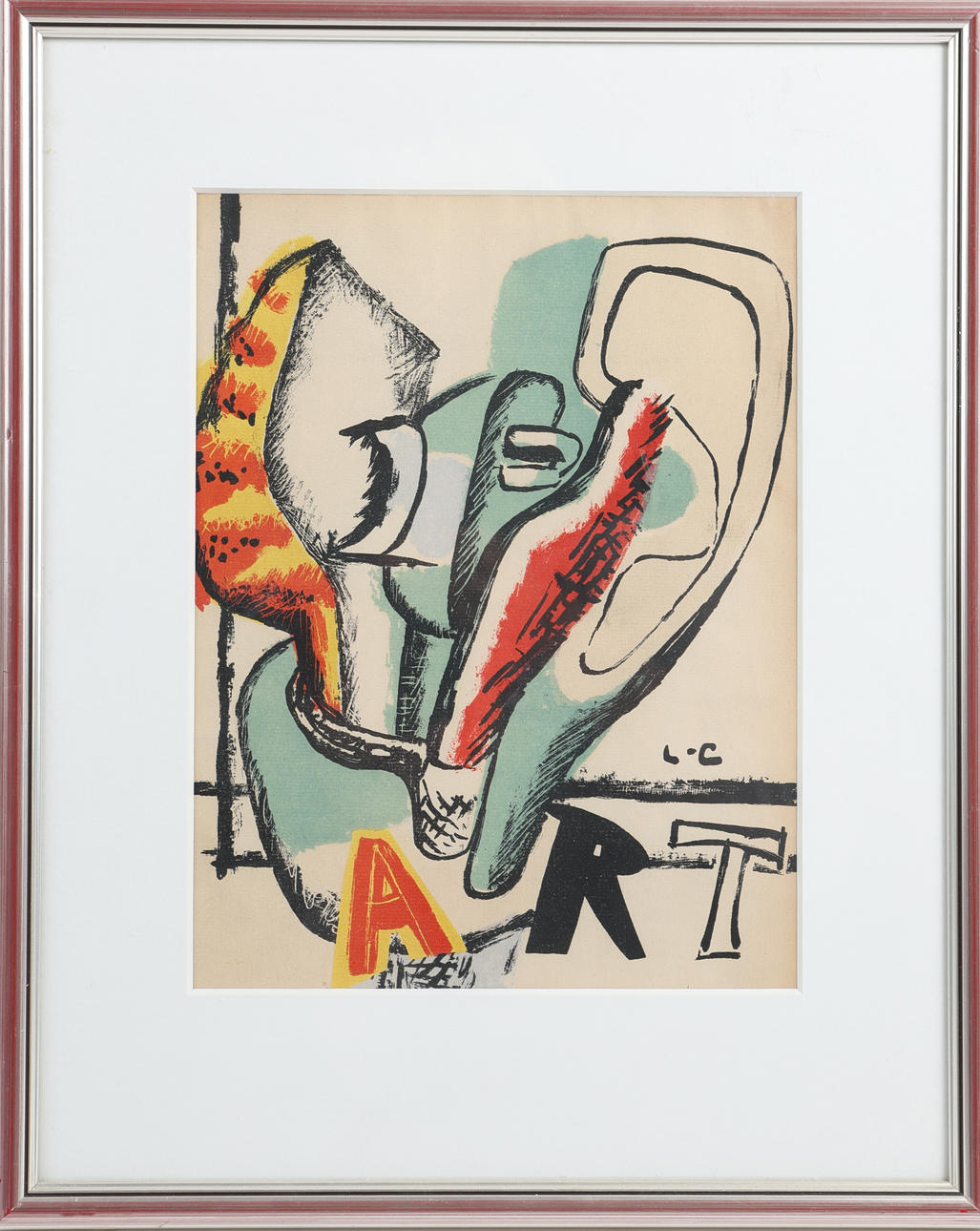 CHARLES-ÉDOUARD JEANNERET (LE CORBUSIER). “Art”, lithograph in colour, signed in print.