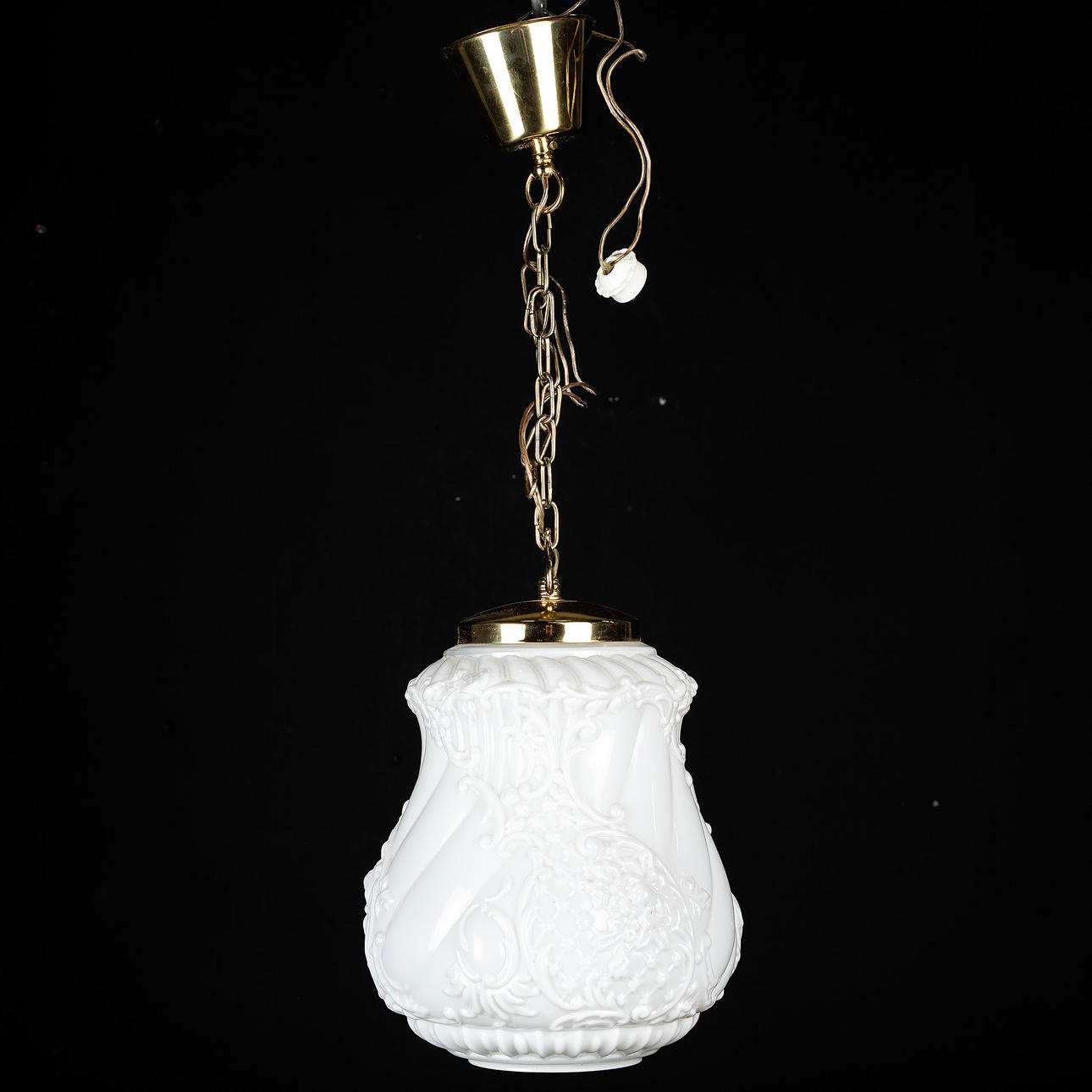 A rococo ceiling lamp, second half of the 20th century.