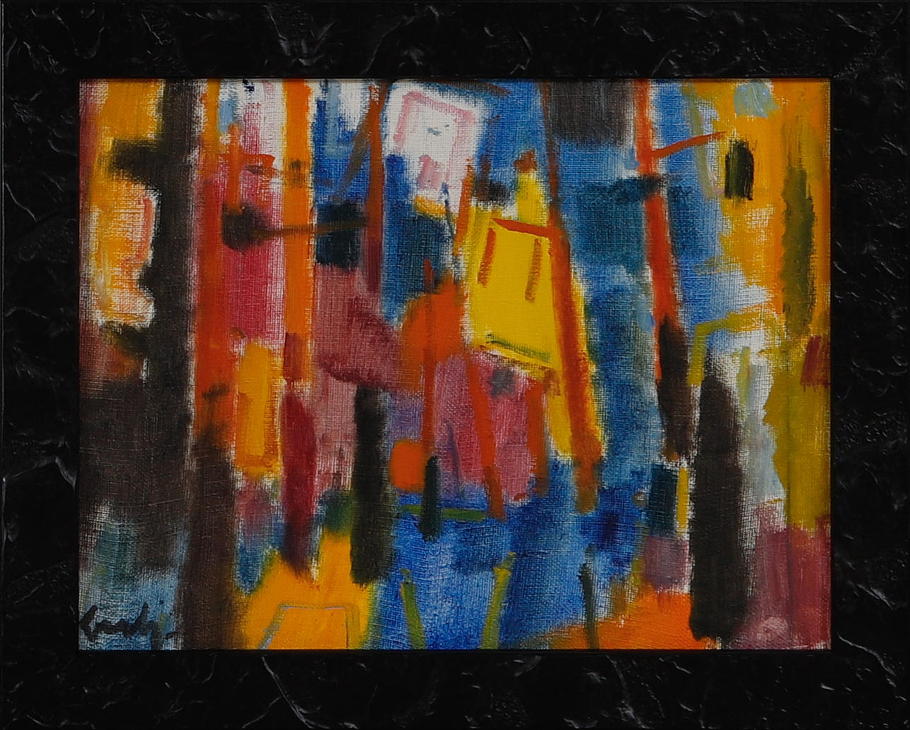 GERHARD LUNDBERG. Composition, oil on canvas, signed.