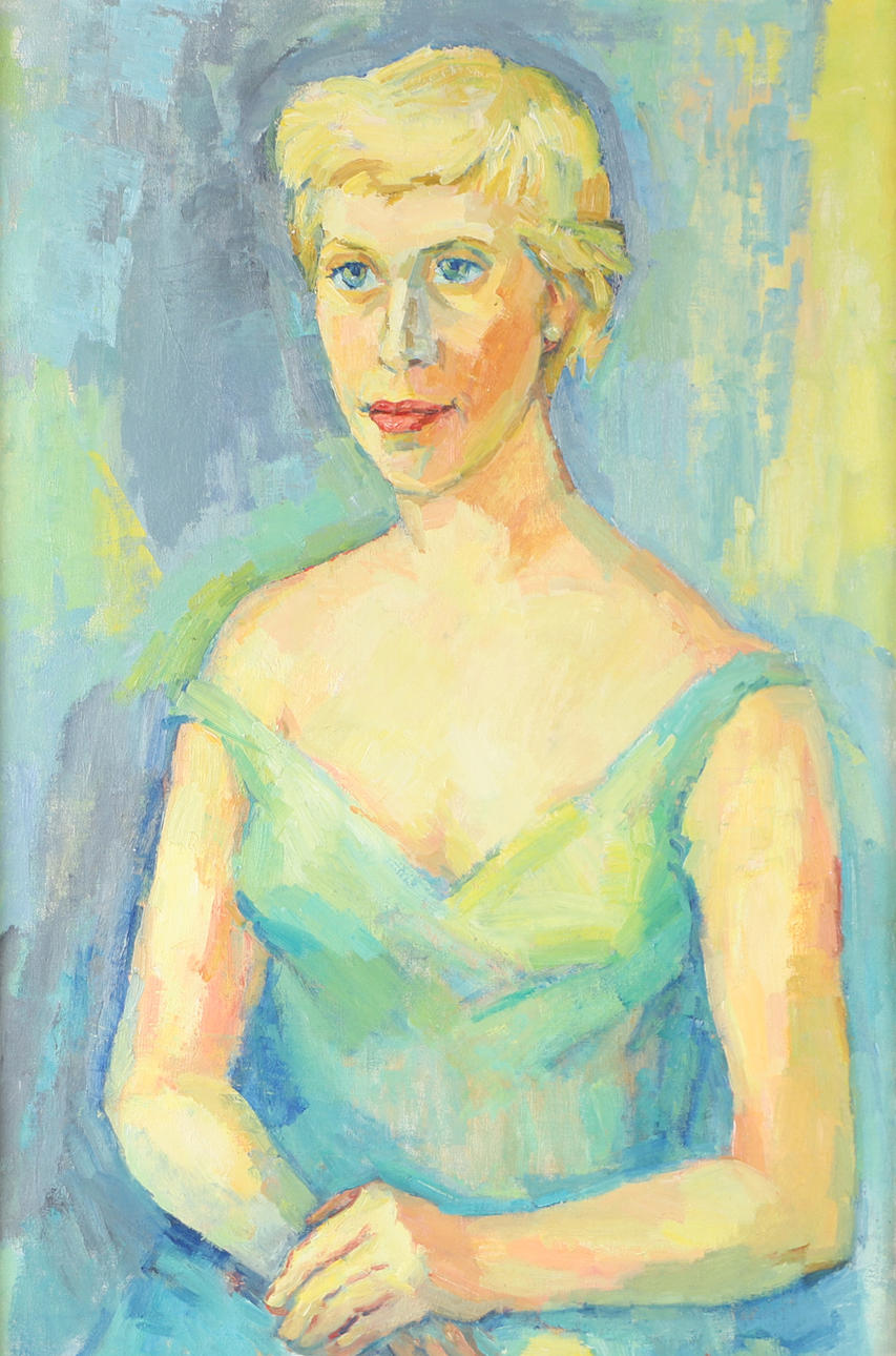 INGA ARNBÄCK. Portrait, oil on canvas, unsigned.
