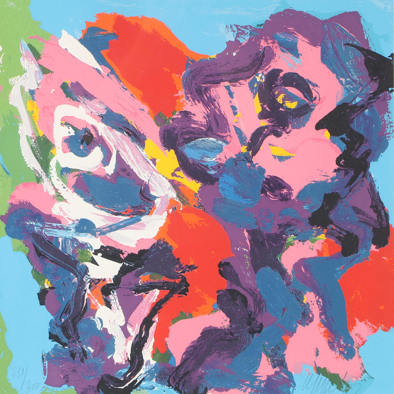 KAREL APPEL. Composition, lithograph in colours, signed 231/300.