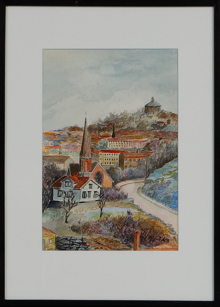 OIDENTIFIERAD KONSTNÄR. View of Skansen Kronan, watercolour, signed Algot and dated.