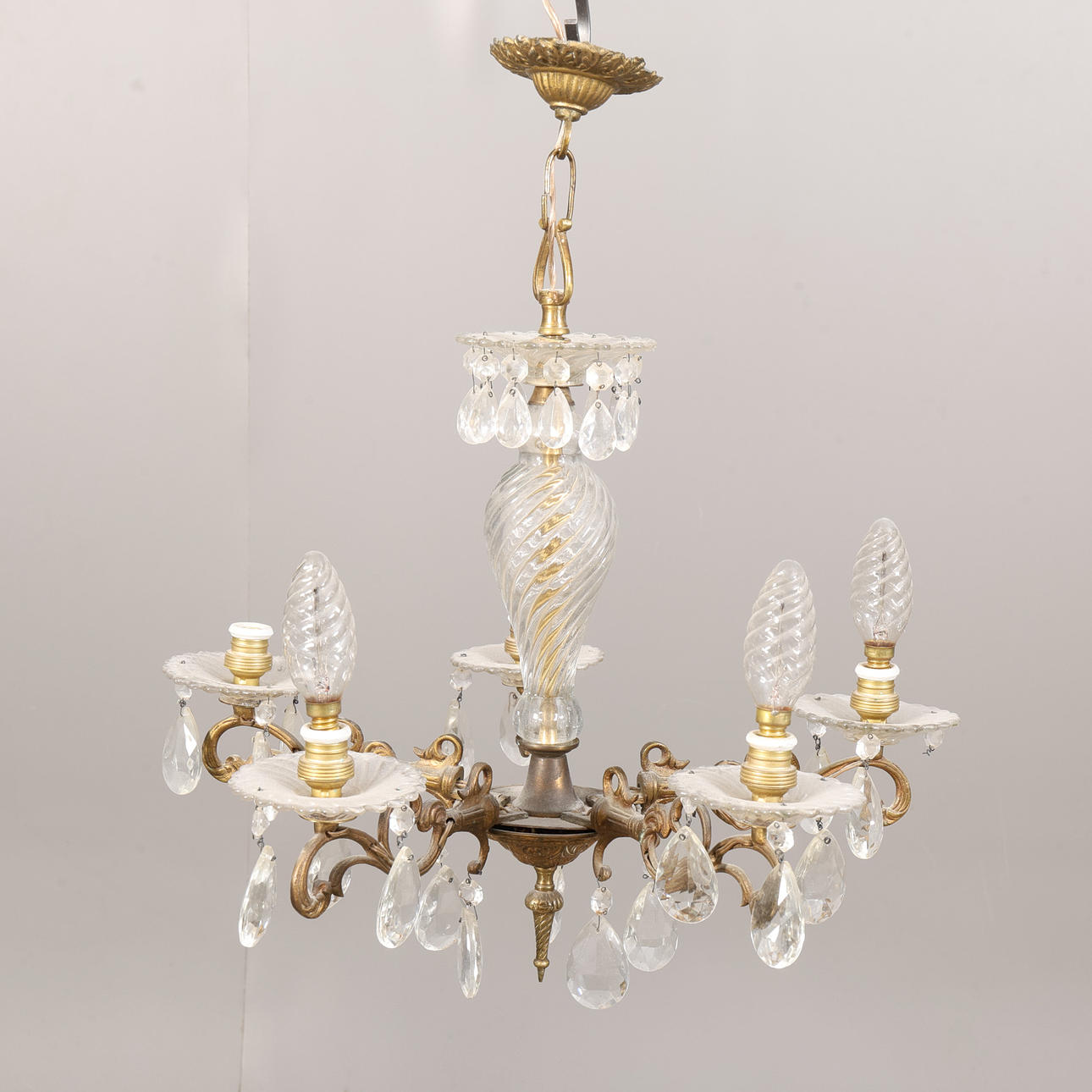 KATTOKRUUNU, metalli/prismat.