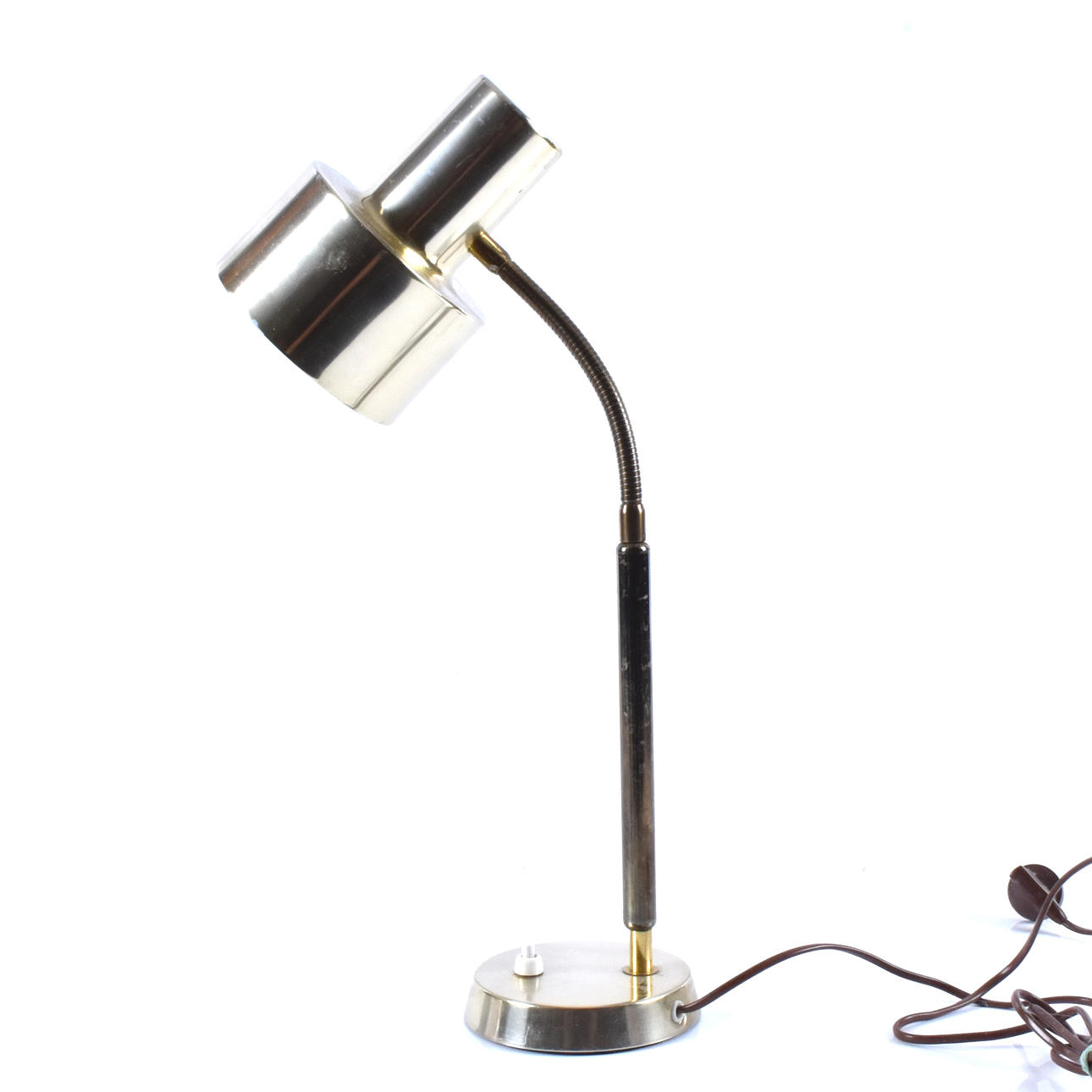 TISCHLAMPE, gelbes Metall, Boréns.