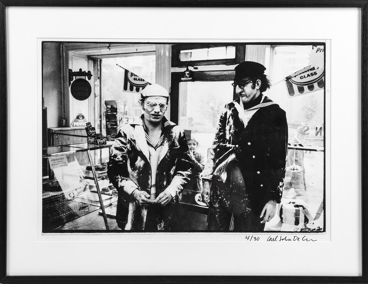 CARL JOHAN  DE GEER. Motif from the Tårtan recording 1972, photograph, signed.
