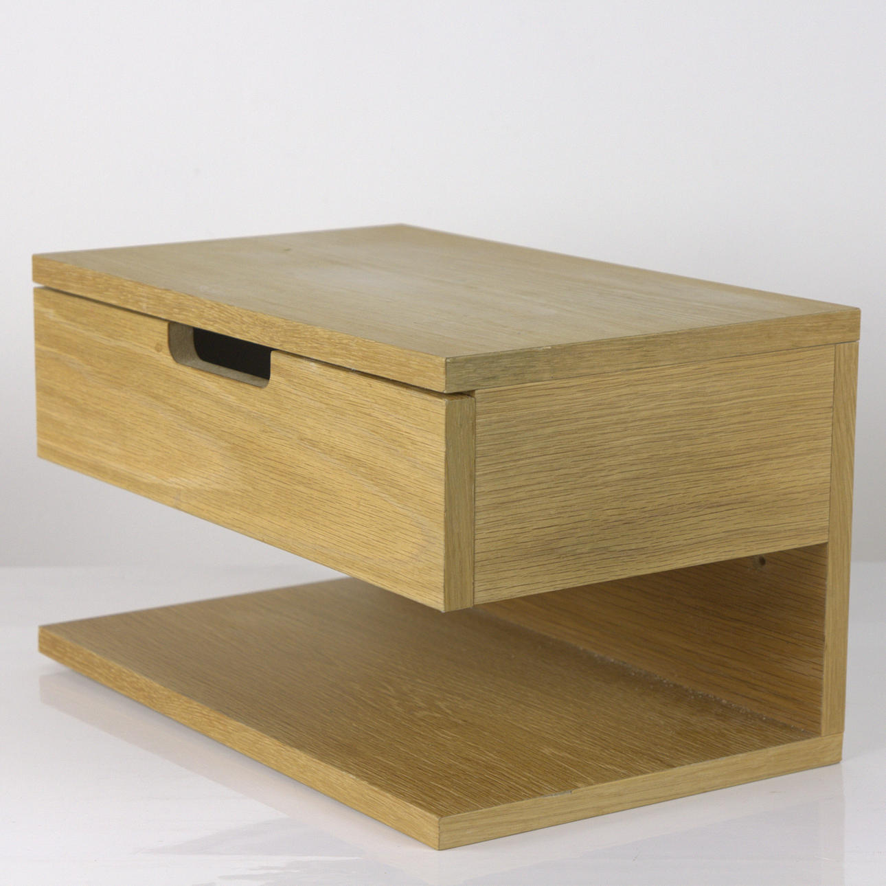 BEDSIDE TABLE, wall hung, beech veneer, SB Nord.