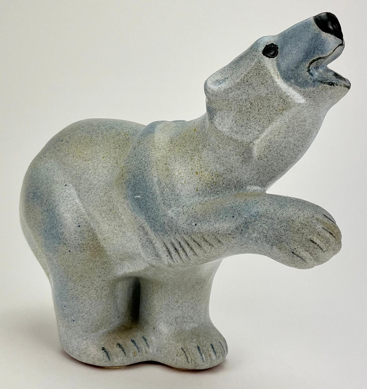 THOMAS HELLSTRÖM. FIGUR, keramik, isbjørn, Nittsjö.