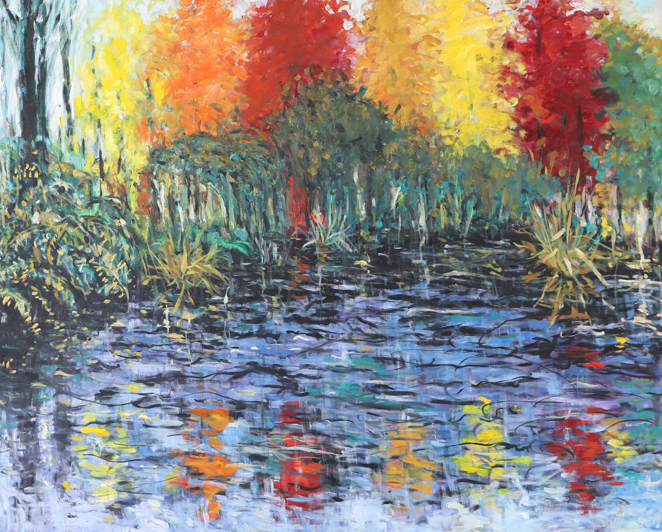 INGA ARNBÄCK. Attributed to. Monet's garden, oil on canvas, signed a'tergo.