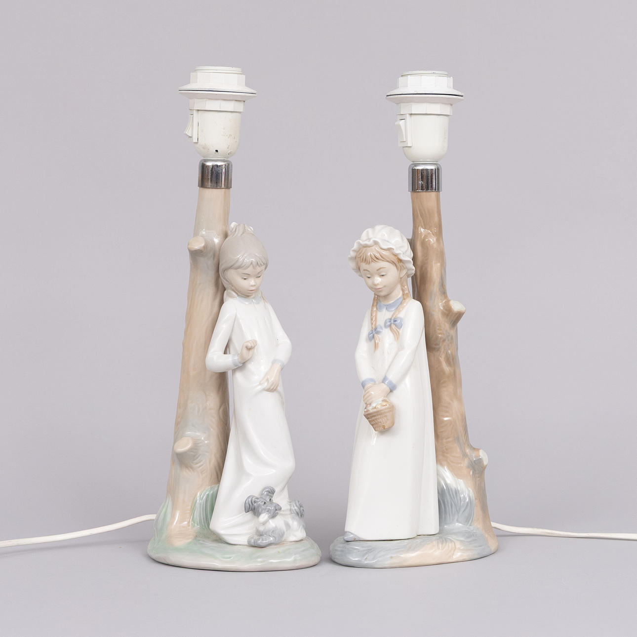 TABLE LAMPS, 2 pcs, porcelain, NAO, Spain.