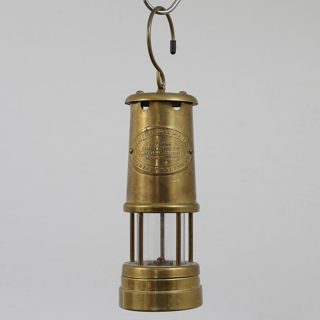 MINING LANTERN, BRITISH COAL MINING, ABERAMAN COLLIERY S/N 186181.