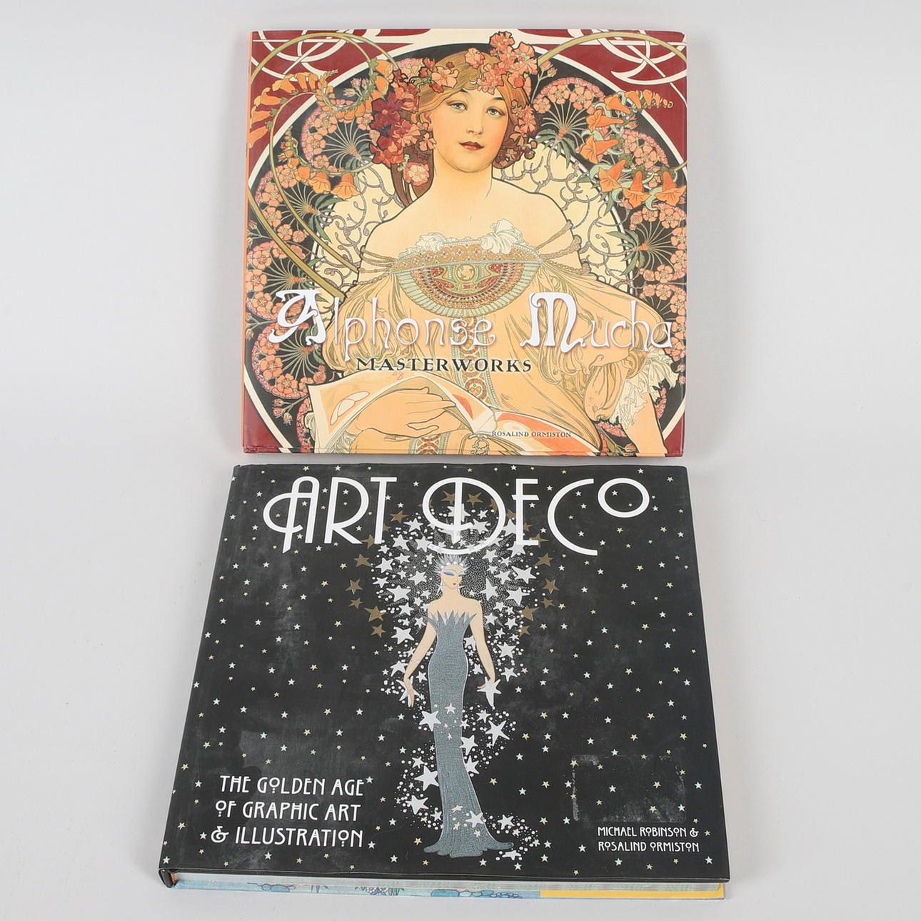 Two books, art, including Alphonse Mucha- Masterworks, 2007.
