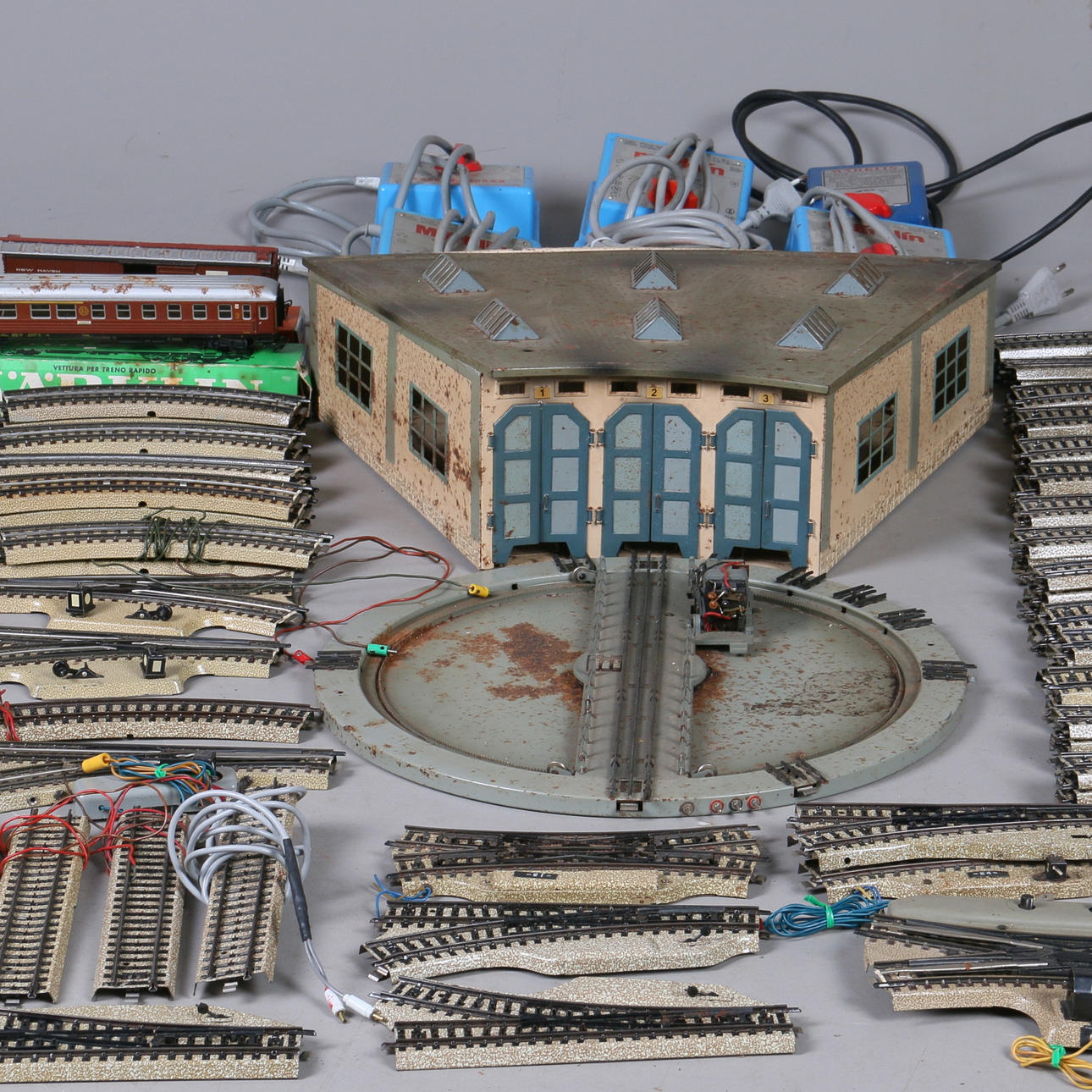 MODELLJÄRNVÄG, Märklin, delar till, 1900-talets andra hälft.