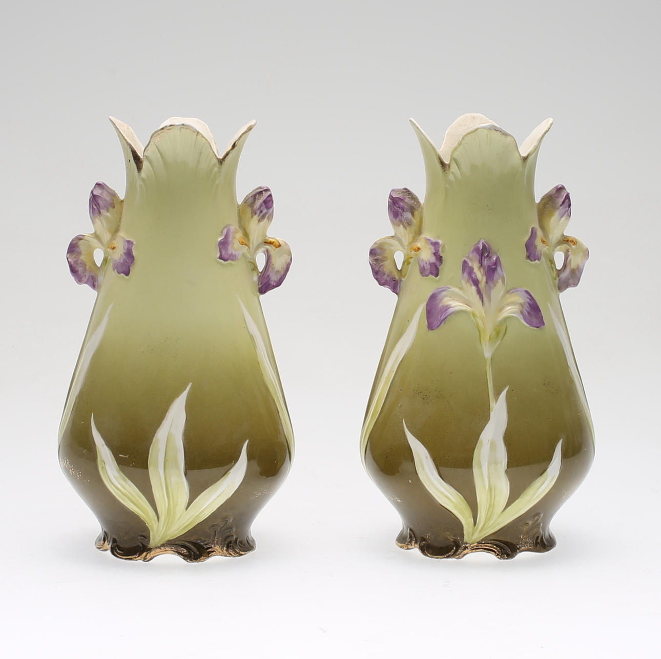 VASER, 1 par, majolika, jugend, 1900-talets början.