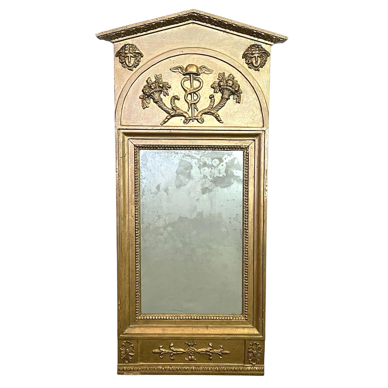 A 19th century bronze empire mirror.