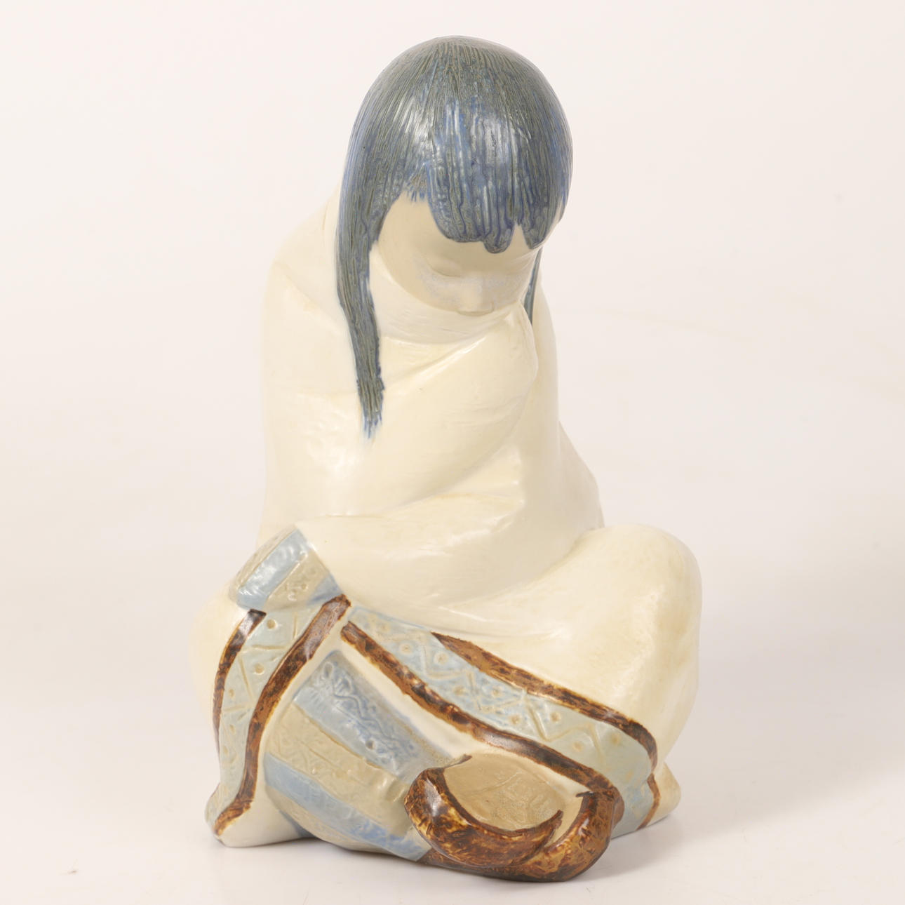 FIGURIN, eskimåflicka, porslin, Lladro, Spanien.