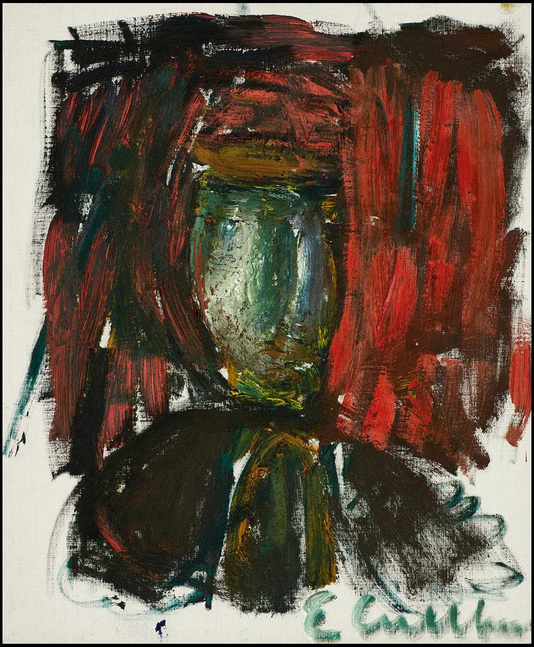 ERLAND CULLBERG (1931-2012), Ansikte, signerad E. Cullberg, olja på duk ...