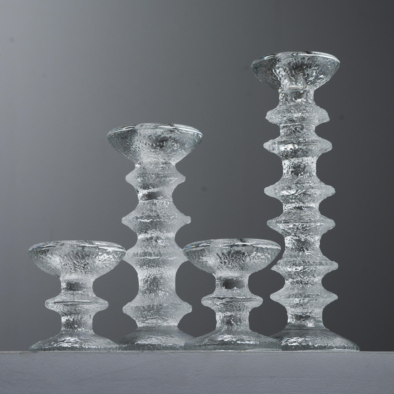 TIMO SARPANEVA. “Festivo”, 4 candlesticks, Iittala.