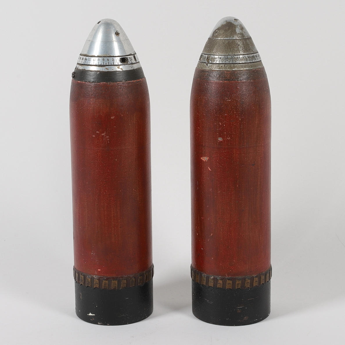 Two Swedish Defence Exercise Projectiles, mid 20th century.