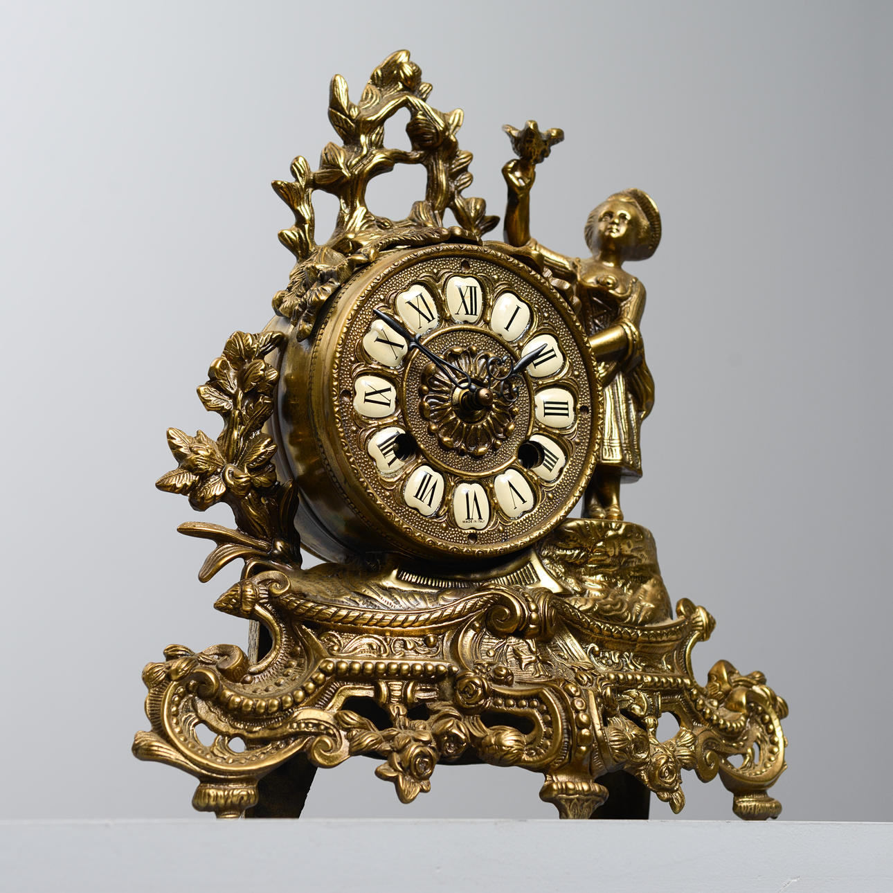 A rococo style table clock, probably Carl Westh, Genfa, second part of the 20th century.