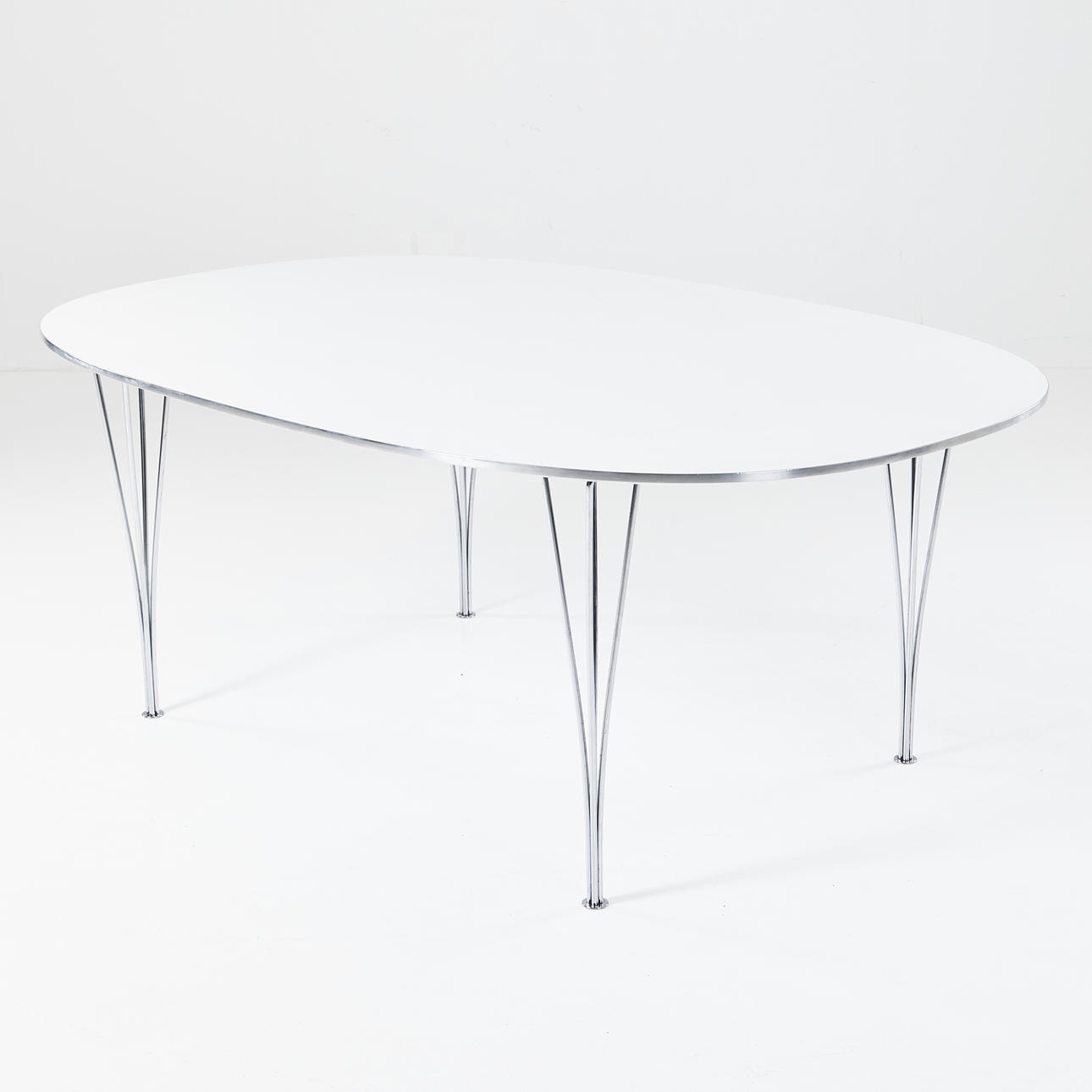 PIET HEIN, BRUNO MATHSSON. “Superellipse”, dining table, Fritz Hansen, Denmark.