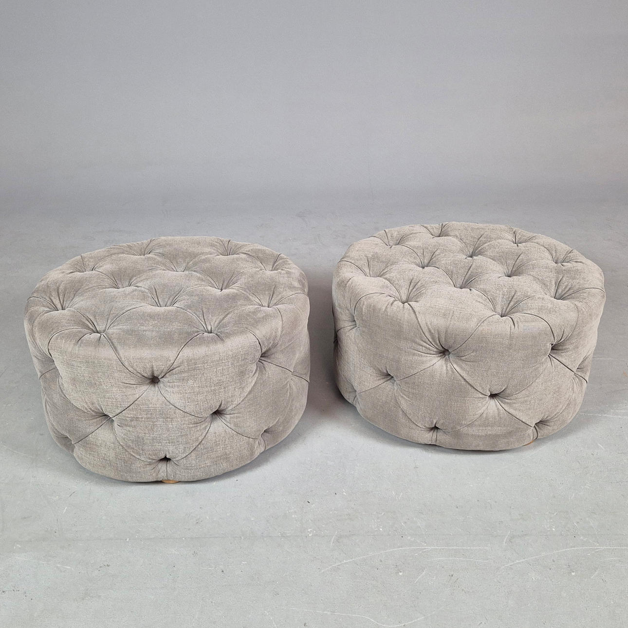 SOFA.COM GEORGETTE STOOLS, A PAIR.