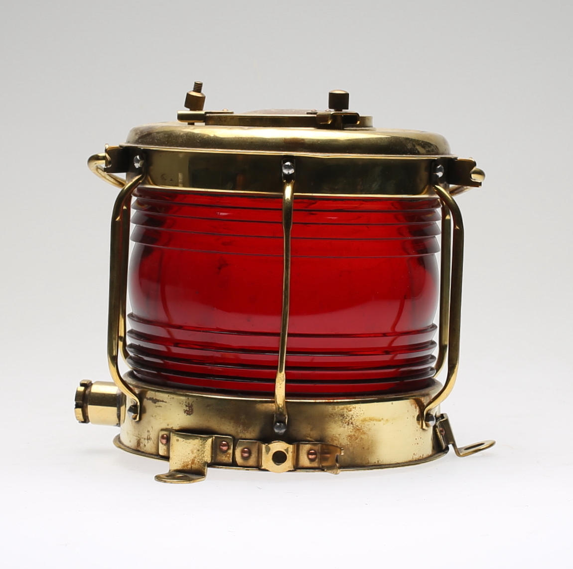 LANTERNA, mässing samt glas, Japan.