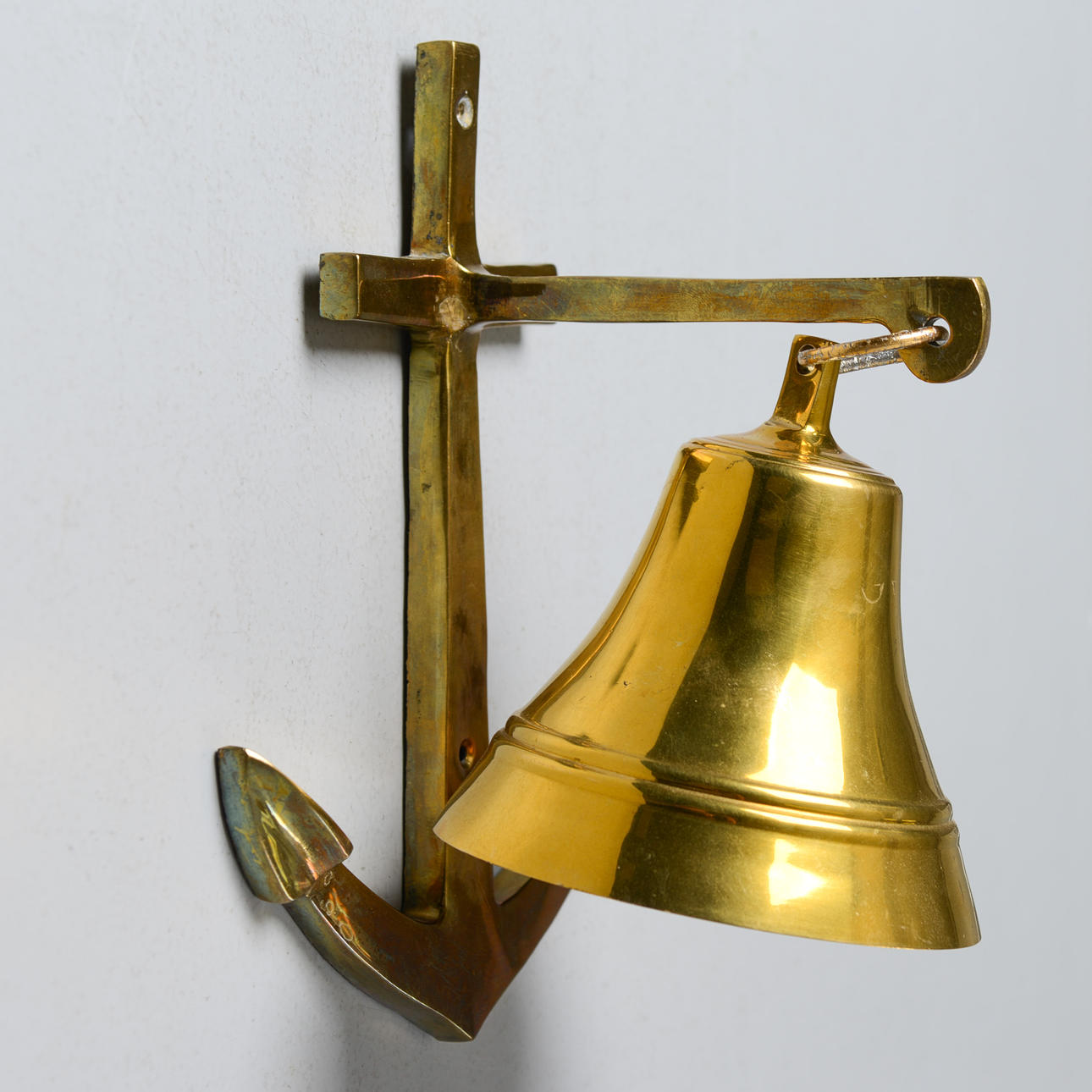 A 20th-century brass ship clock.