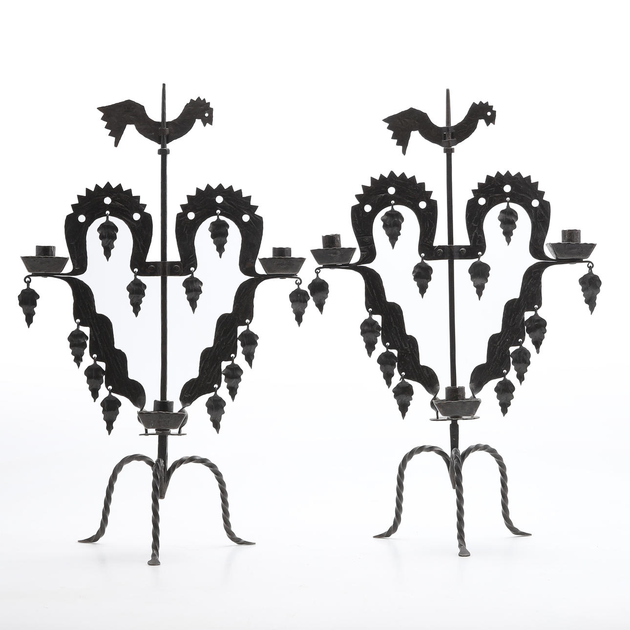 Un par de «candelabros Nap».