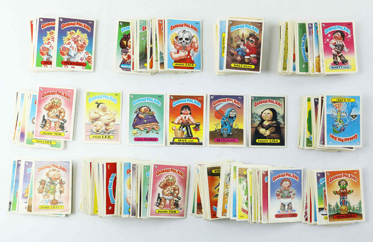 GARBAGE PAIL KIDS, about 280 pcs, 1980s.