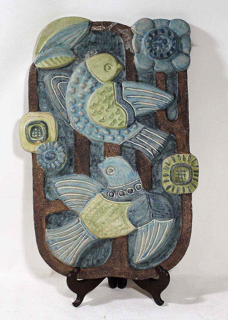 VÄGGTAVLA, keramik Irma Yourston.