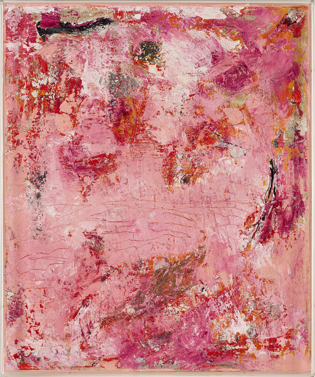 ULLA-BRITT HEDE. “It's a good day”, signed, framed in plexiglass, mixed media/mixed media on canvas.