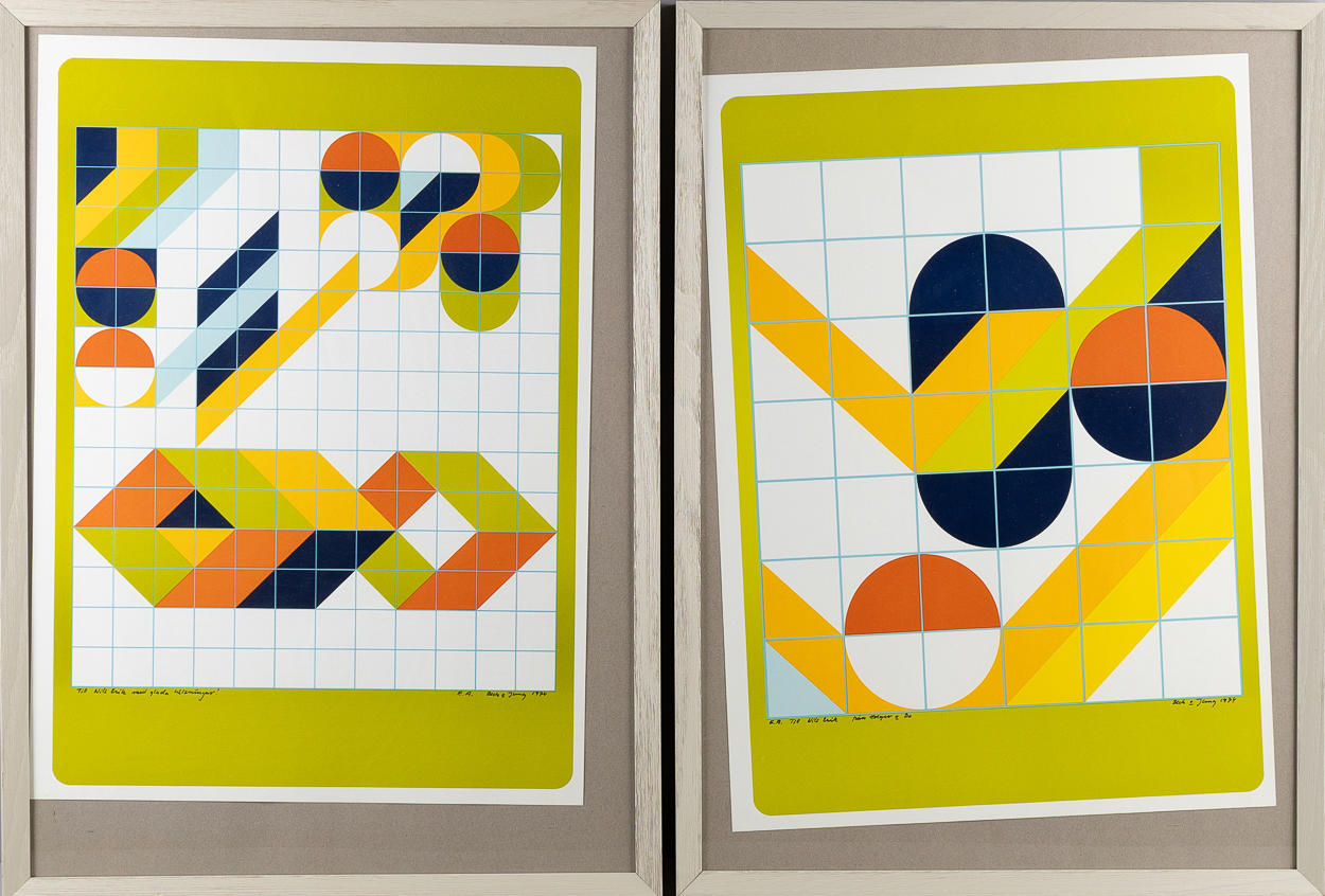 BECK & LJUNG. Compositions, 2 pieces, graphic sheets.