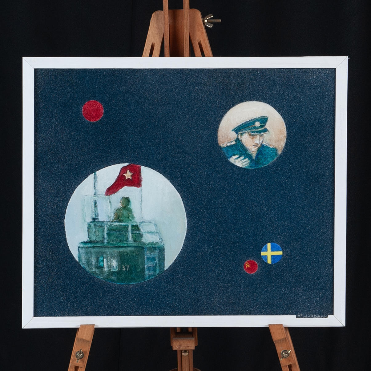 CI JORDAHN. acrylic on canvas, composition.