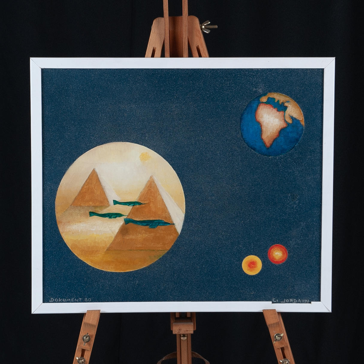 CI JORDAHN. acrylic on canvas, composition.