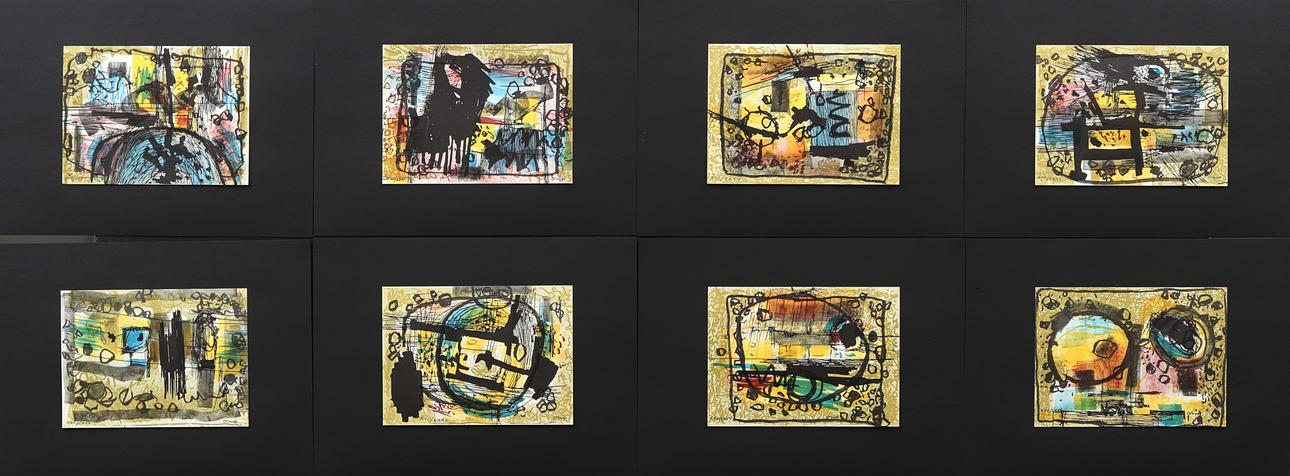 BENGT ORUP. A Collection of graphics, 8 pcs, compositions no. 17/125 signed.