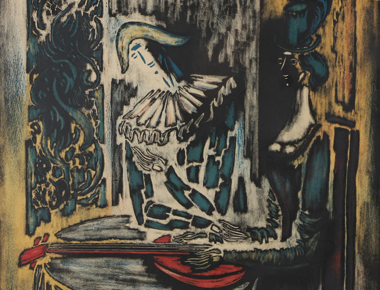 VYTAUTAS KASIULIS. EFTER. Spiller klovn, print.