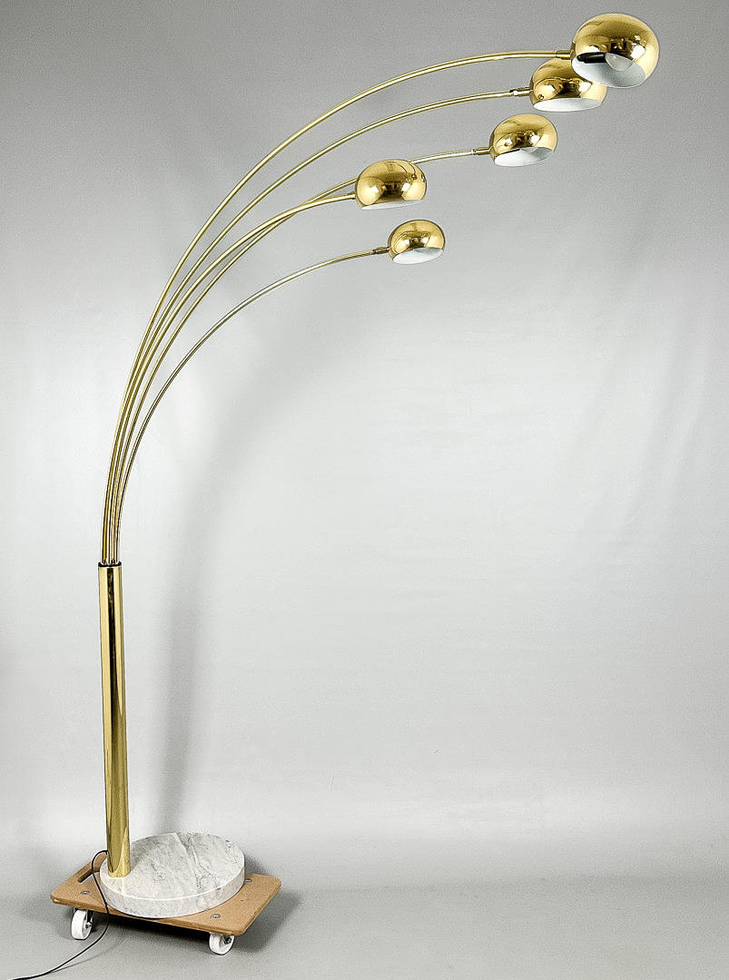 FLOOR LAMP, “Gustav”, brass, Ateljé Lyktan.