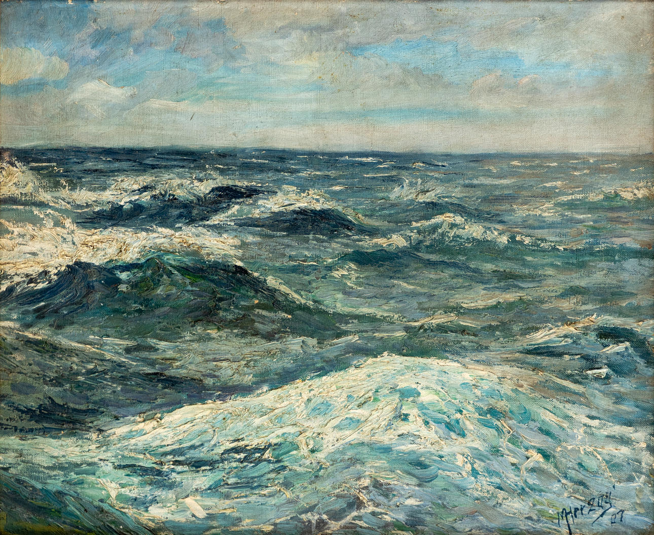 MAX HERZOG (1889-1962). Meereslandschaft.
