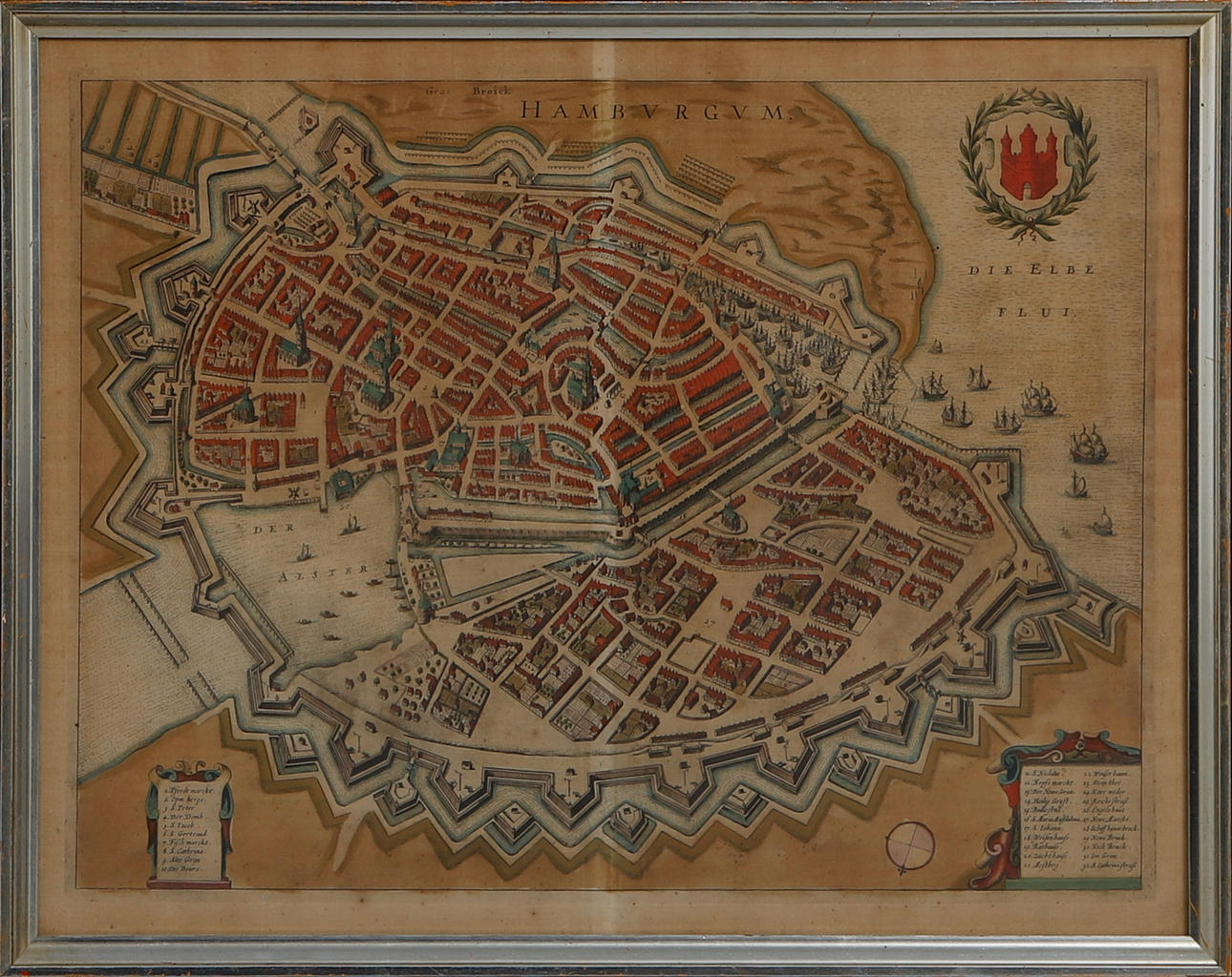 MAPA ENMARCADO, Hamburgo.