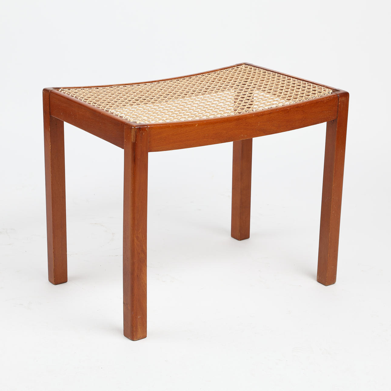 Stool, model No. 294, beech and rattan, A.-G. Furniture factory Horgen-Glarus, Switzerland 1920s.