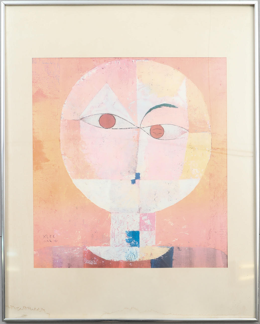 PAUL KLEE. “Senecio”, lithograph in colours, signed, 1922.