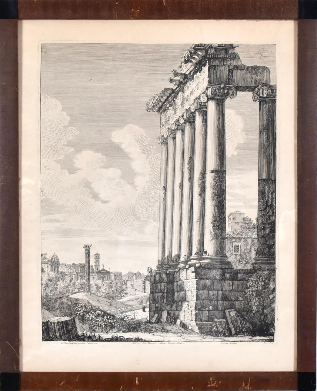 LUIGI ROSSINI. Etching.