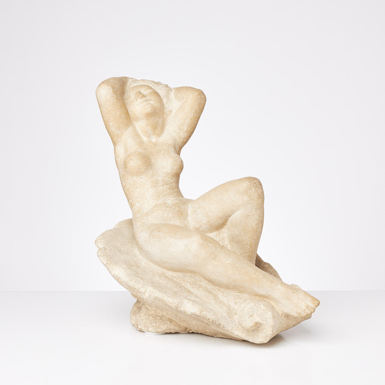 DAVID WRETLING. Sculpture in the form of woman in seashells, Signed David Wretling, art mass.