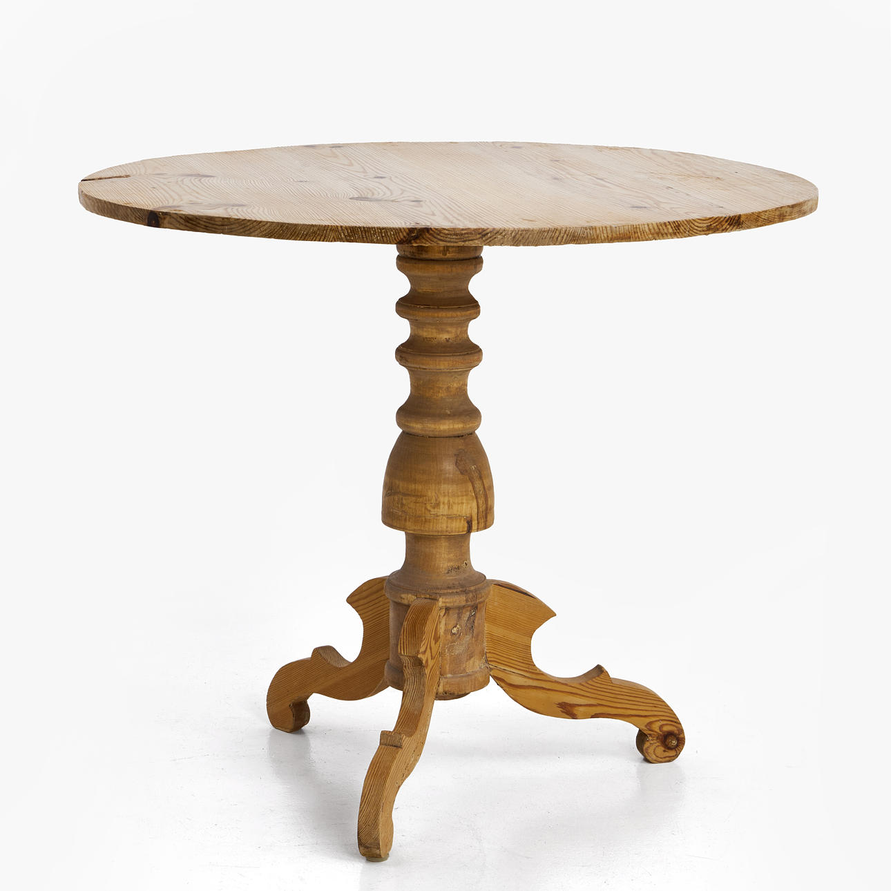 A 19th-Century Table with Pillar Base.