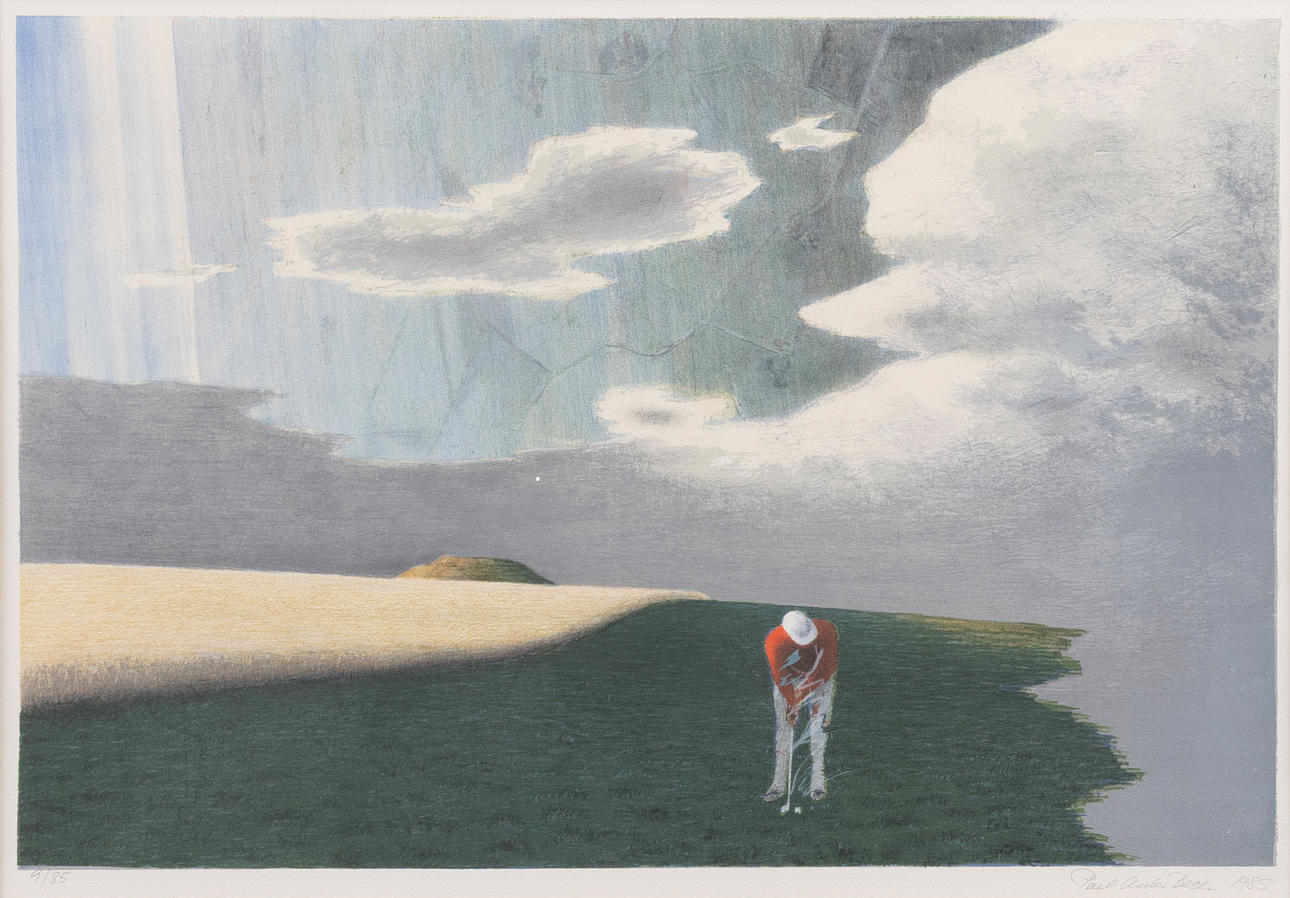 POUL ANKER BECH (DANMARK, 1942-2009. Golfer, lithograph signed, dated and numbered.