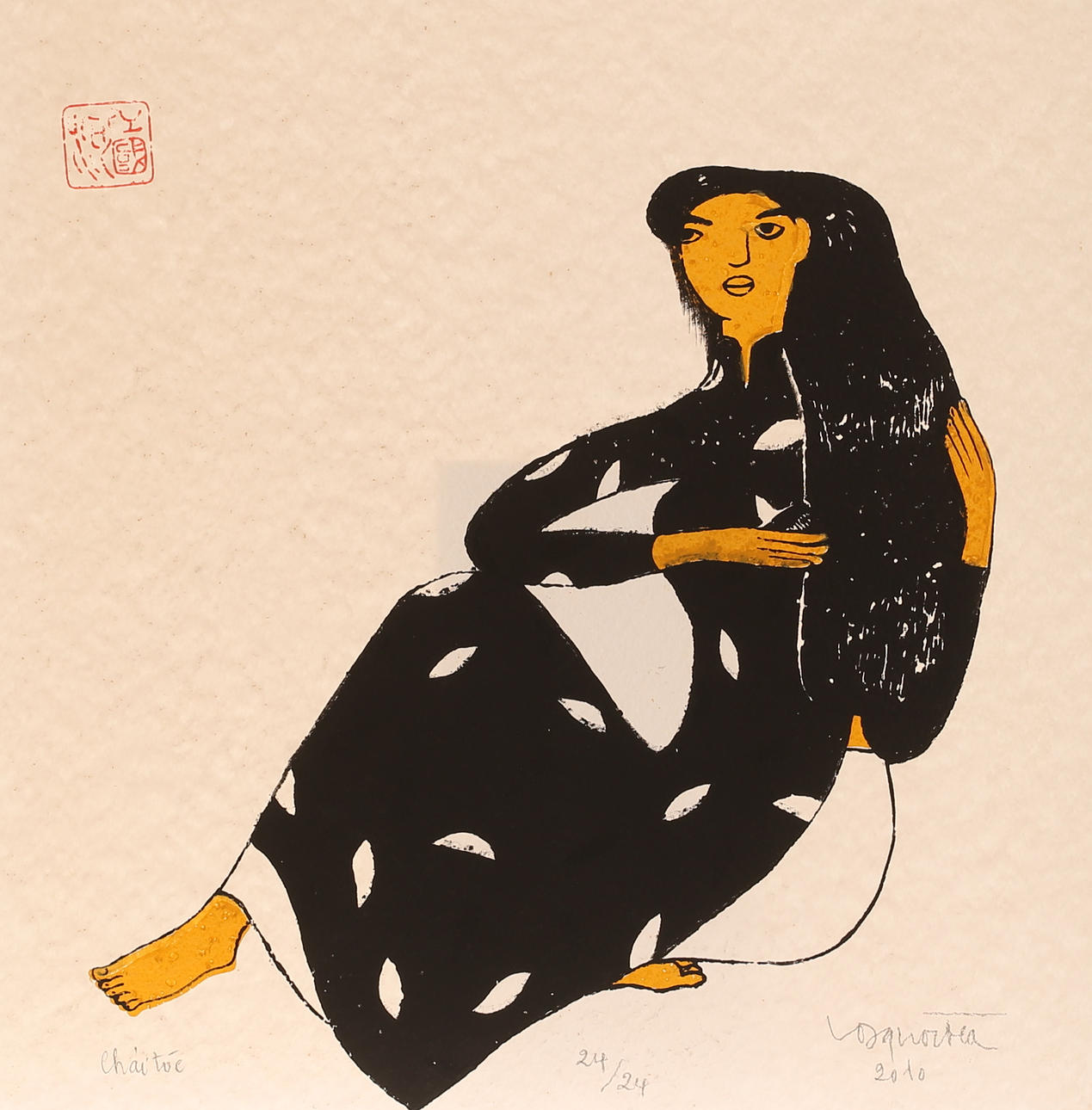 CONG QUOC HA. Lithograph in colours, signed, dated 2010, 24/24.