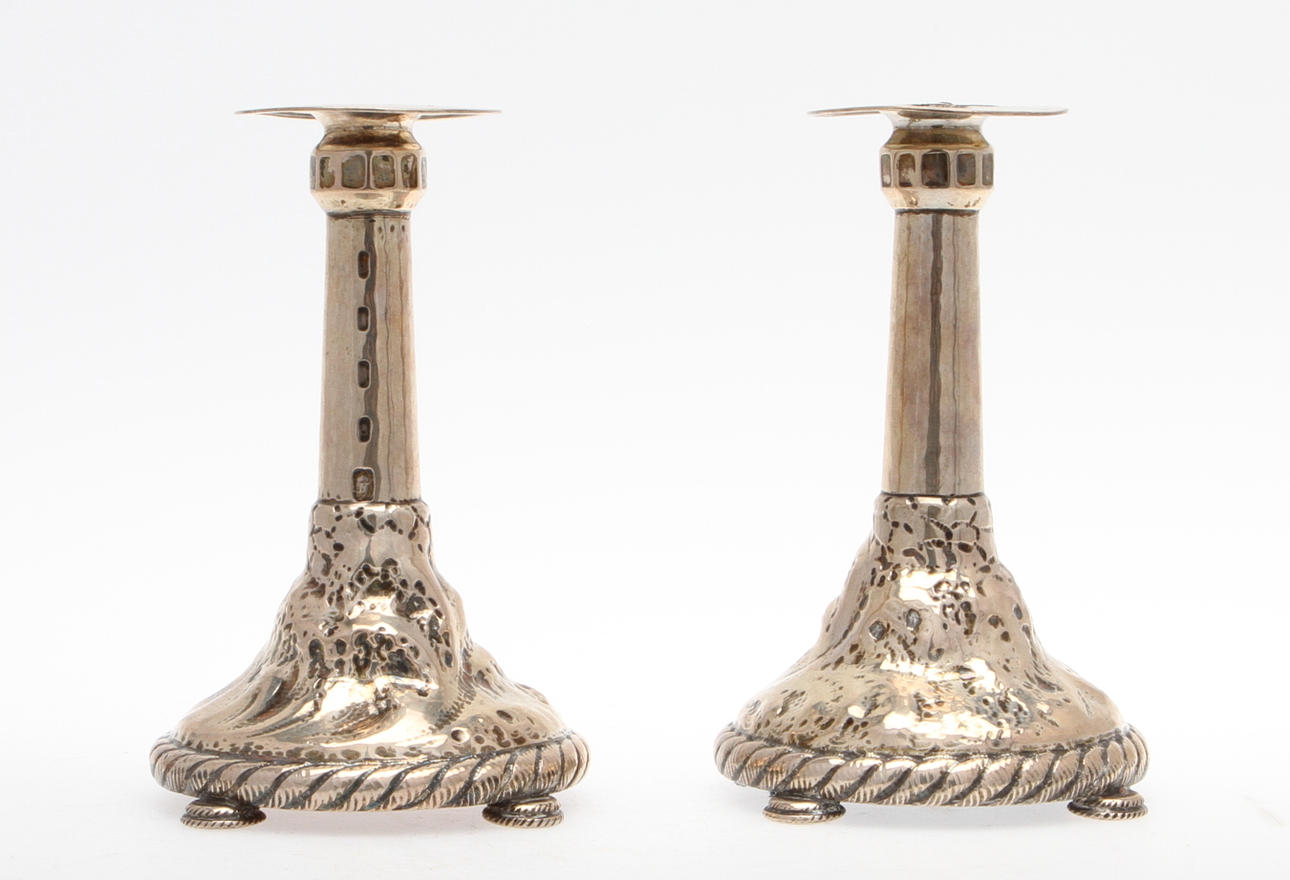 LJUSSTAKAR, 1 par, silver, Karl Andersson, Stockholm, 1920.