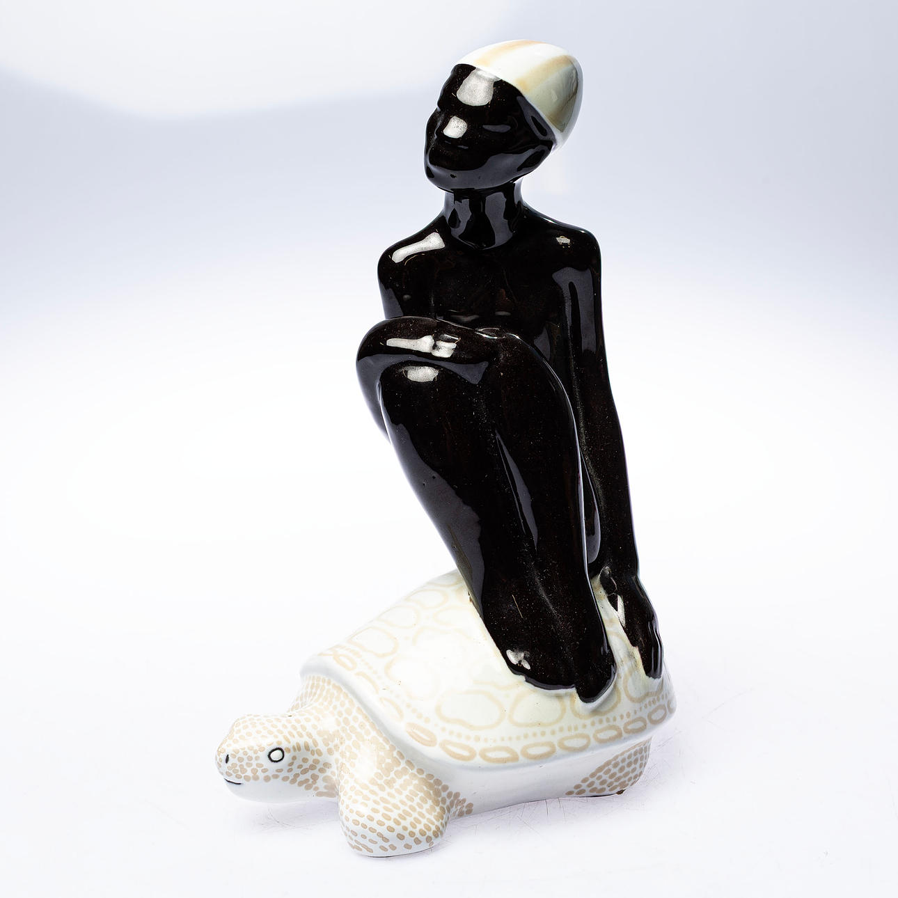 MARI SIMMULSON. “Boy on turtle”, Mari Simmulson, Upsala-Ekeby.