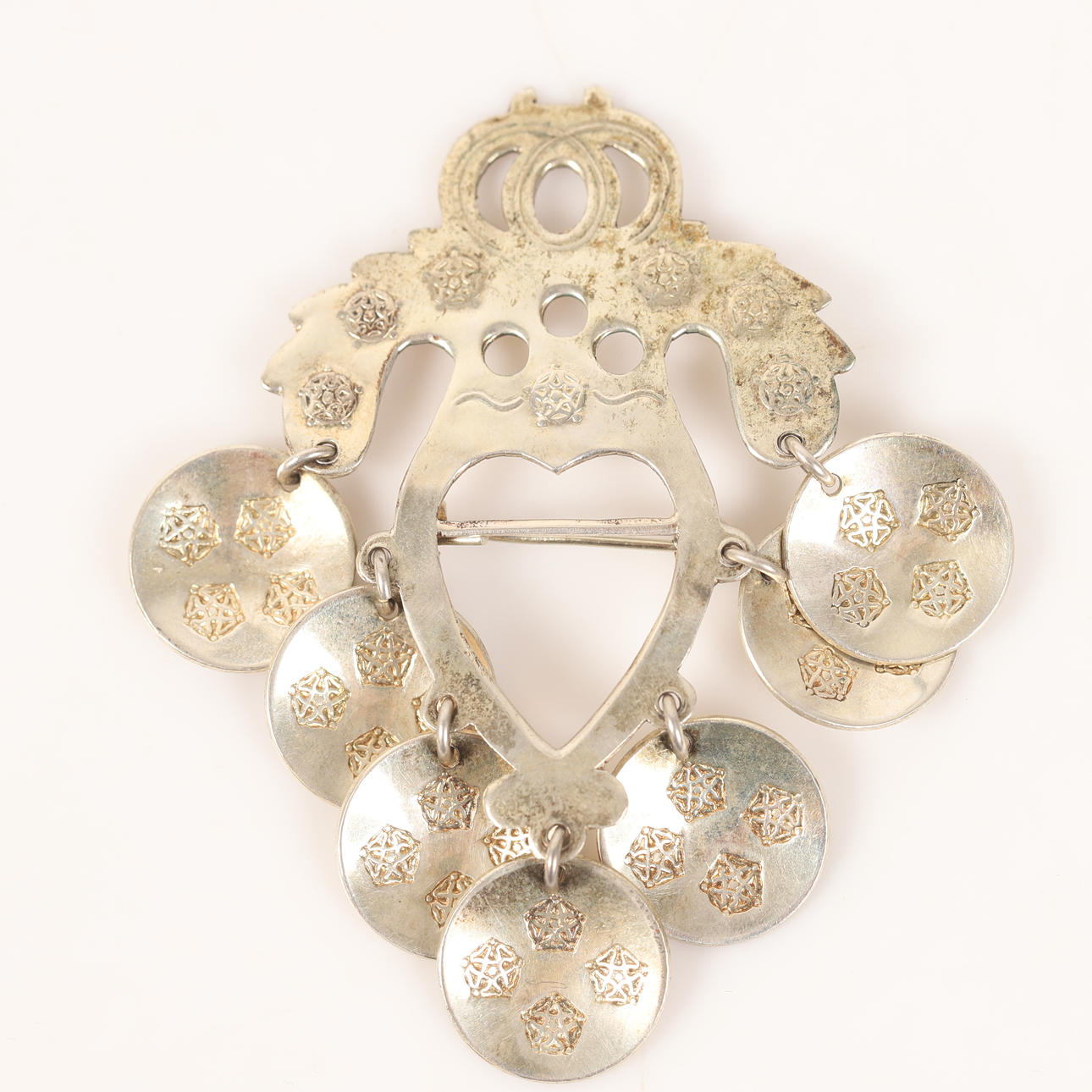 COSTUME BROOCH, silver, LFA, Mjölby, 1970.